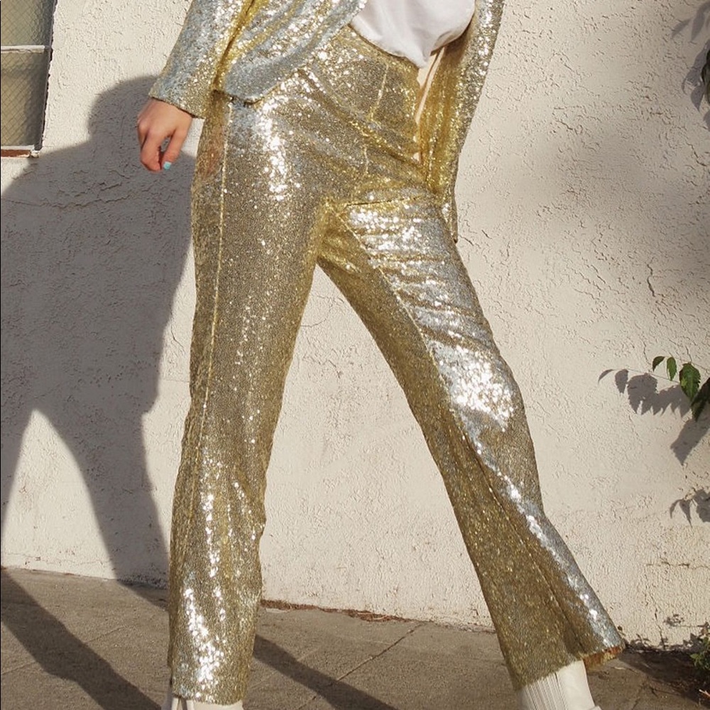 Urban Outfitters Sequin Kick Flare Pants